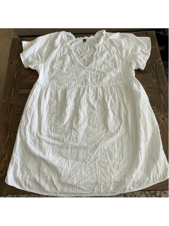 Old Navy Dresses & Skirts - Old Navy Maternity Dress Womens XXL White Smocked Mini Peasant Boho